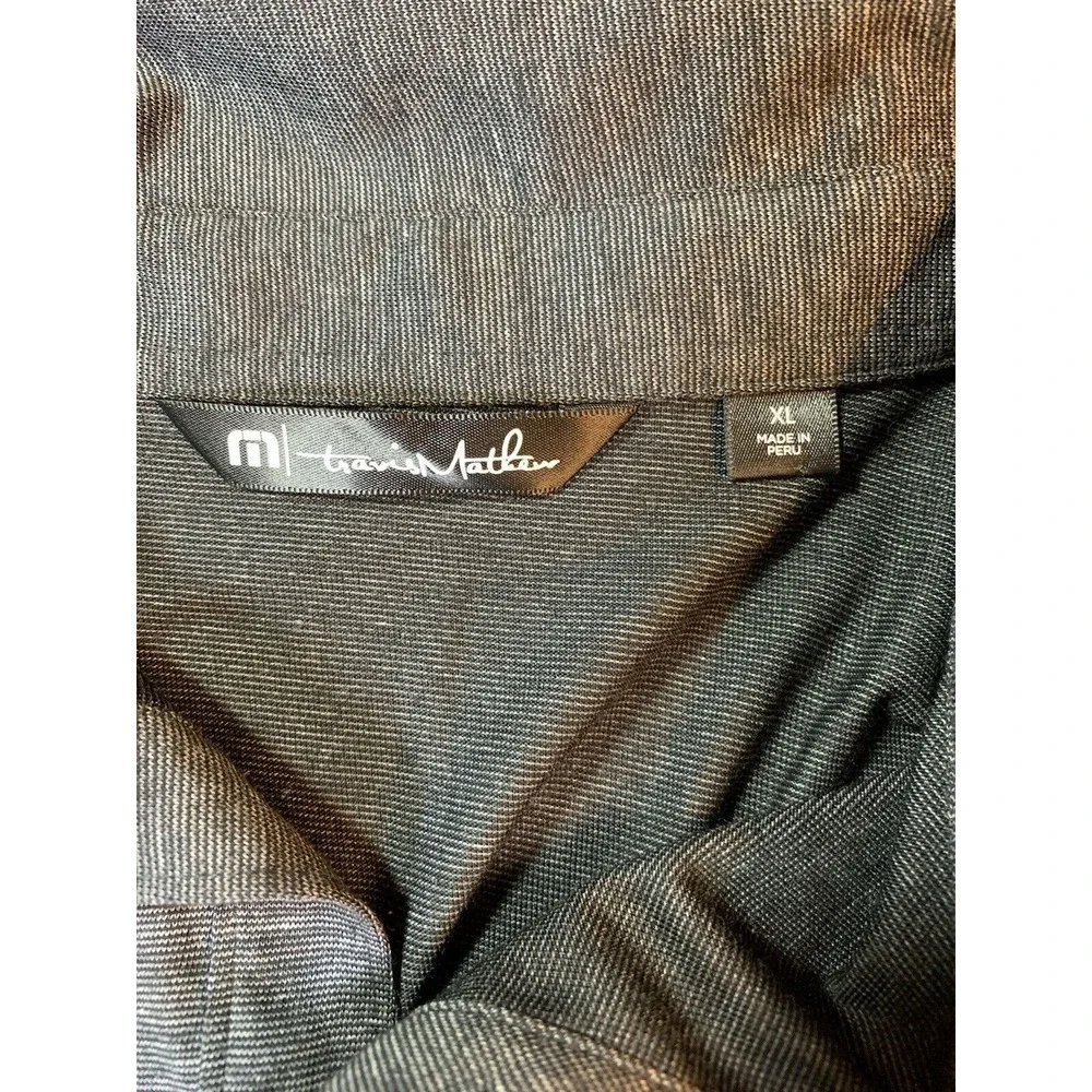 Travis Mathew Polo Shirt Mens XL Golf Pima Gray Embroidered Preppy Casual‎ Club